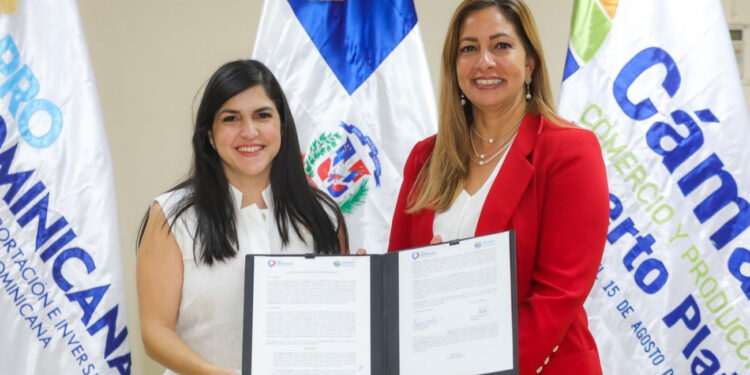 Cámara de Comercio y Producción de Puerto Plata y ProDominicana firman acuerdo para fortalecer exportaciones e IED de la provincia