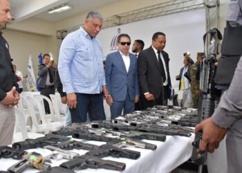 Fiscalía de Peravia entrega a Interior y Policía 305 armas de fuego incautadas