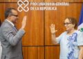 Procuradora Miriam Germán Brito juramenta a José Vitervo Cabral González como nuevo inspector general del Ministerio Público
