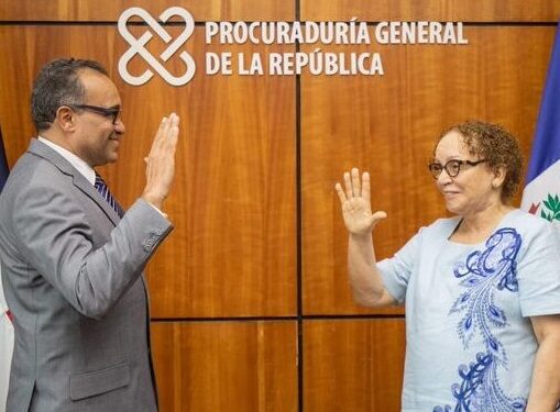 Procuradora Miriam Germán Brito juramenta a José Vitervo Cabral González como nuevo inspector general del Ministerio Público