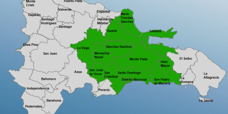 COE aumenta a 12 las provincias en alerta verde