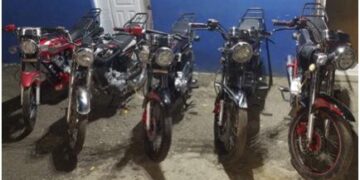 PN recupera en Dajabón cinco motocicletas robadas iban a ser cruzadas por rio Masacre hacia Haití