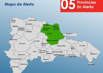 COE mantiene 5 provincias en alerta verde por efectos de vaguada