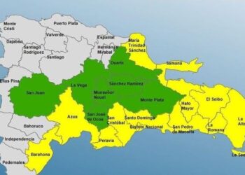 COE pone 12 provincias en alerta amarilla y siete en verde