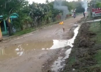 La comunidad Las Mercedes exige arreglo de la carretera