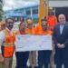 Defensa Civil recibe cheque por 1 millón de pesos del senador Alexis Victoria Yeb