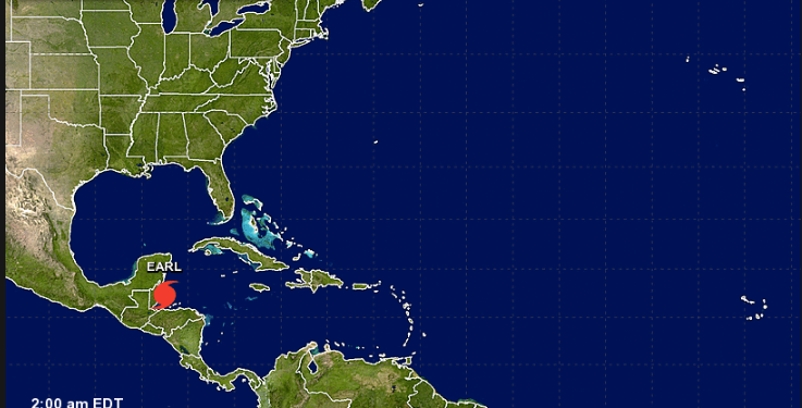 Se forma la tormenta tropical Earl; Onamet emite alerta meteorológica