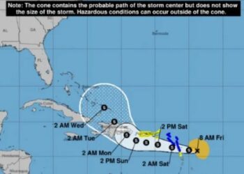 Con vientos y lluvias fuertes se acerca a las Antillas Menores Fiona