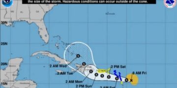 Con vientos y lluvias fuertes se acerca a las Antillas Menores Fiona