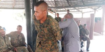 Policía Nacional entrena conscriptos del Ejército en Tácticas de Control Policial