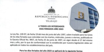 Conozca los días feriados del año 2023