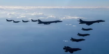 Corea del Sur y Estados Unidos realizaron nuevas maniobras aéreas en respuesta al lanzamiento del misil balístico