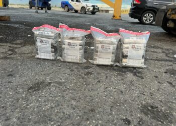 Descubren 24 paquetes presumiblemente cocaína escondidos en piso de contenedor