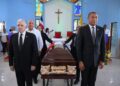 Senadores realizan guardia de honor en funeral del exsenador Francisco Jiménez Reyes