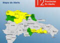 COE: Siete provincias en alerta amarilla y cinco en verde
