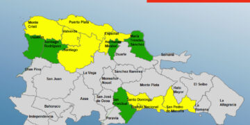 COE: Siete provincias en alerta amarilla y cinco en verde