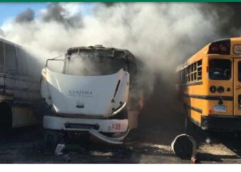 DGM desmiente autobuses afectados por incendio en Bávaro pertenezcan a institución