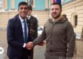 Volodimir Zelensky llegó a Londres y se reunió con el primer ministro británico Rishi Sunak
