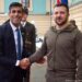 Volodimir Zelensky llegó a Londres y se reunió con el primer ministro británico Rishi Sunak