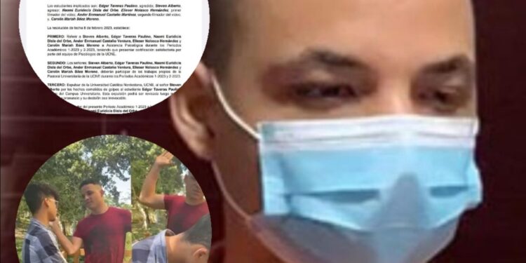 Universidad sanciona a todos los involucrados en agresión a estudiante en SFM y expulsan a Steven Alberto