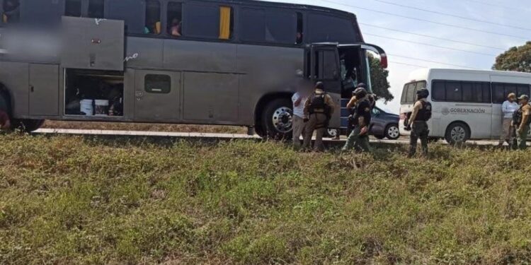 Hallan a 10 migrantes sirios en un autobús comercial de México
