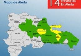 COE eleva a 14 las provincias en alerta por lluvias
