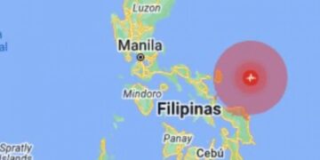 Un seísmo de magnitud 6,2 sacude las aguas al este de Filipinas