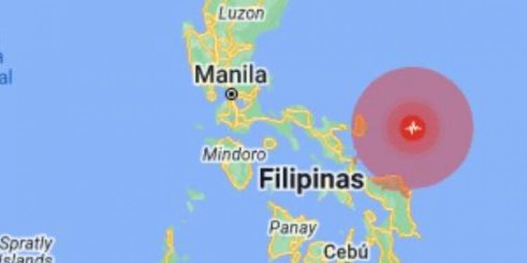 Un seísmo de magnitud 6,2 sacude las aguas al este de Filipinas