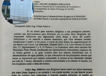 Regidor Pedro Brand pide a la CAASD repare avería de agua