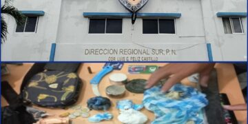 Policía apresa dos hombres a los que les ocupa 578.47 gramos de varios tipos de drogas y pertrechos militares