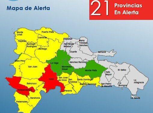 COE mantiene 21 provincias en alerta