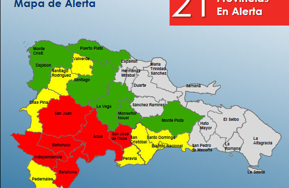 El COE eleva a 21 las provincias en alerta