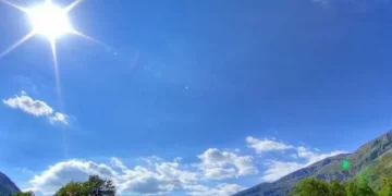 Mayormente soleado sobre gran parte del país