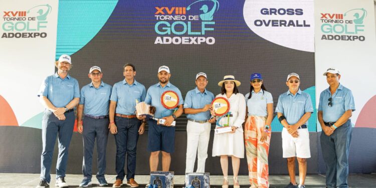 Dúo García-Tejada logra gran copa XVIII torneo golf Adoexpo