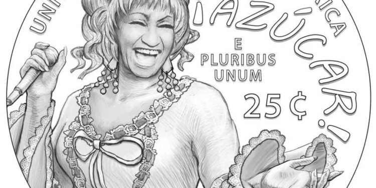 Acuñan moneda de 25 centavos de dólar en honor a Celia Cruz y su grito "Azúcar"