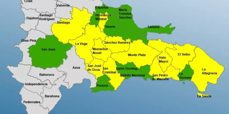 COE mantiene 12 provincias en alerta amarilla y 09 en verde por vaguada