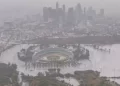 Huracán Hilary deja bajo el agua al Dodger Stadium