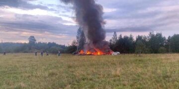 Encontraron los restos de las 10 víctimas del avión de Yevgeny Prigozhin caído en Rusia