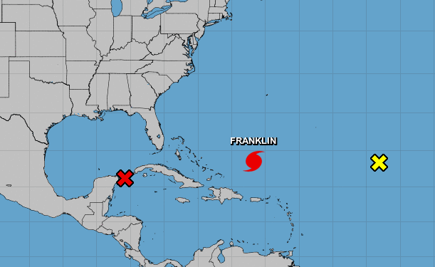 Franklin se fortalece y se convierte en huracán