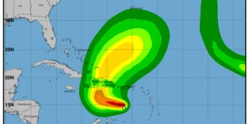 Tormenta tropical Franklin provocará aguaceros fuertes, tormentas eléctricas y ráfagas de viento los próximos tres días sobre el país