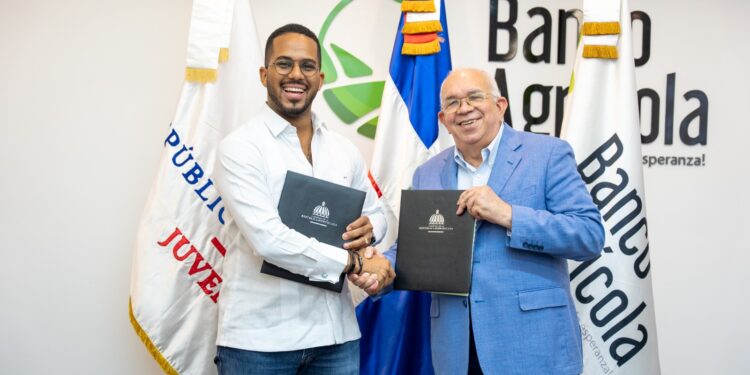 Juventud y Bagrícola acuerdan proyecto de RD$100 millones a tasa 0% para jóvenes a nivel nacional