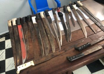 PN incauta 24 armas blancas en operativos en San José de Ocoa