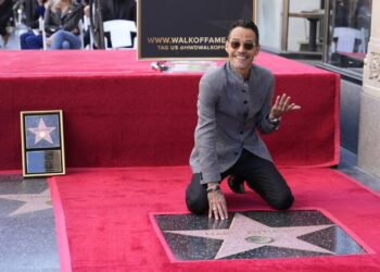 Marc Anthony recibe una estrella en el Paseo de la Fama de Hollywood