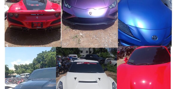 PN retiene 10 vehículos de alta gama en avenida Lincoln; conductores fueron sorprendidos en manejo temerario