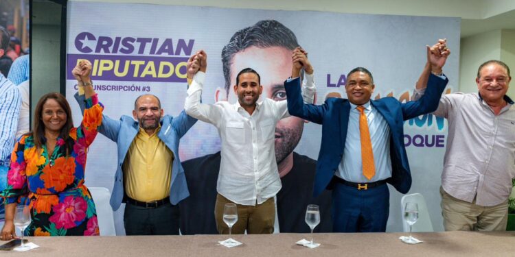 Jhovanny Leyba apoya candidatura a diputado de Cristian Morel por la circunscripción número 3 del DN