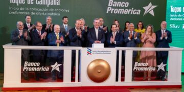 Abinader da campanazo de apertura primera oferta pública de acciones preferentes de Banco Promerica