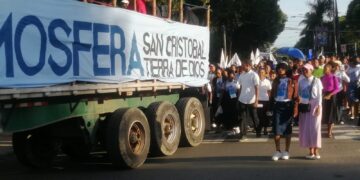 Comunidad evangélica marcha en San Cristóbal por la paz y los valores