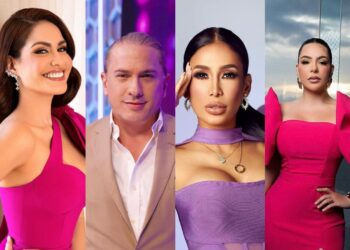 Caro Brito, Alex Macias, Sandra Berrocal y Jenny Blanco presentadores del “Bombazo Navideño”