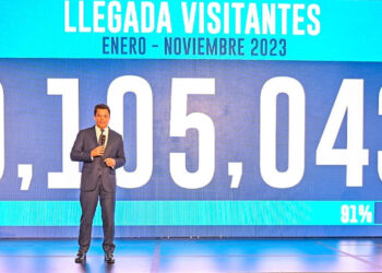 El país recibe 9.1 millones de visitantes en 11 meses