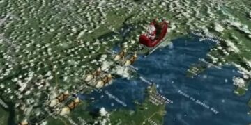 Santa Claus continúa recorrido repartiendo regalos